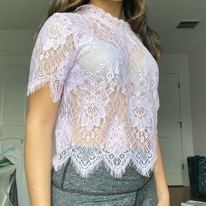 Sheer lace top